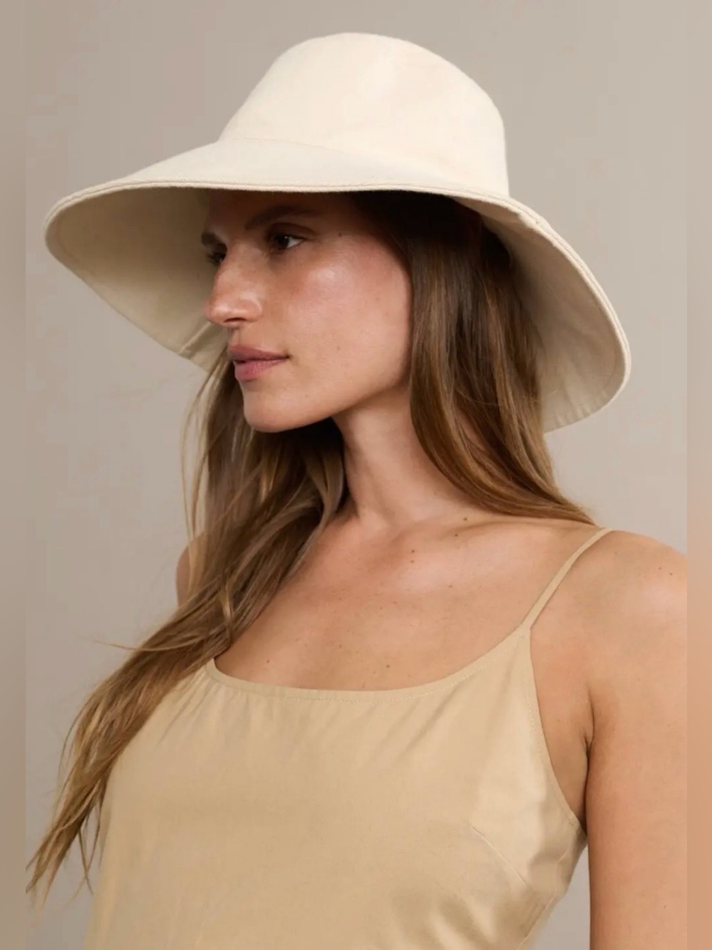 Jenni Kayne Cream Wide-Brim Hat